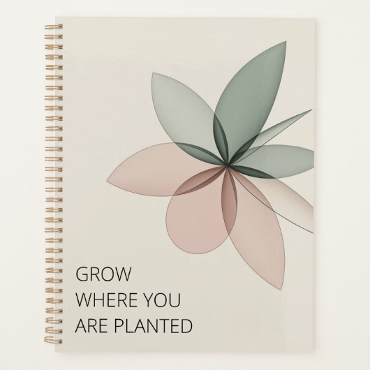 Geometrische Bloom Moderne Cover Art Planner (Voorkant)