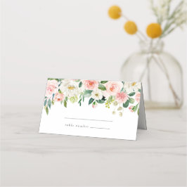 Geometrische Blush Bloemen Wedding Place Cards Plaatskaartje