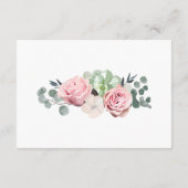 Geometrische blush Floral Reception Enclosure Card Informatiekaartje (Achterkant)