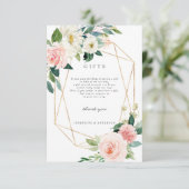 Geometrische blush-kaartje voor cadeaus kaart (Staand voorkant)