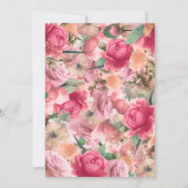 Geometrische Blush Roze Bloemen Bruiloft Save The Save The Date (Achterkant)