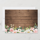 Geometrische blush roze Floral Rustic Wood Weddens Save The Date (Achterkant)