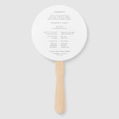 Geometrische Blush Wedding Program Fan Handwaaier (Achterkant)