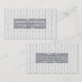 Geometrische Bohemiaanse patronen | Metaalbanner Visitekaartje (Voorkant / Achterkant)