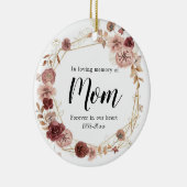 Geometrische Boho-bloem in liefhebbend geheugensie Keramisch Ornament (Rechts)