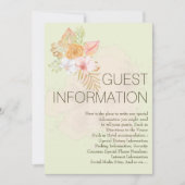 Geometrische Boho Floral Special Wedding Informati Kaart (Voorkant)