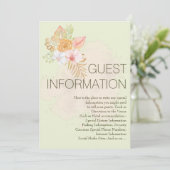 Geometrische Boho Floral Special Wedding Informati Kaart (Staand voorkant)