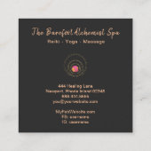 *~* Geometrische Boho Gold Sacred Geometry Lunar Vierkante Visitekaartje (Achterkant)