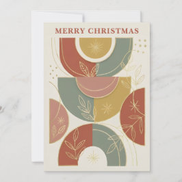 Geometrische Boho Kerstmis Feestdagenkaart