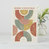 Geometrische Boho Kerstmis Feestdagenkaart (Staand voorkant)
