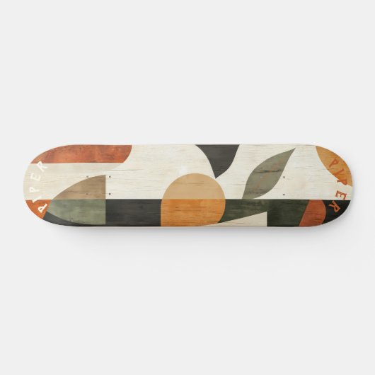Geometrische Boho Skateboard - Aardse minimalistis (Horizontaal)