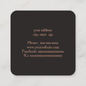 Geometrische boho vierkante visitekaartje (Achterkant)