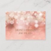Geometrische Bokeh Roze Trouwtafel Plaats Kaarten Plaatskaartje (Achterkant)