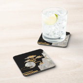 Geometrische Bonsai en Moon - Moeder van parels Bier Onderzetter (Rechterzijde)