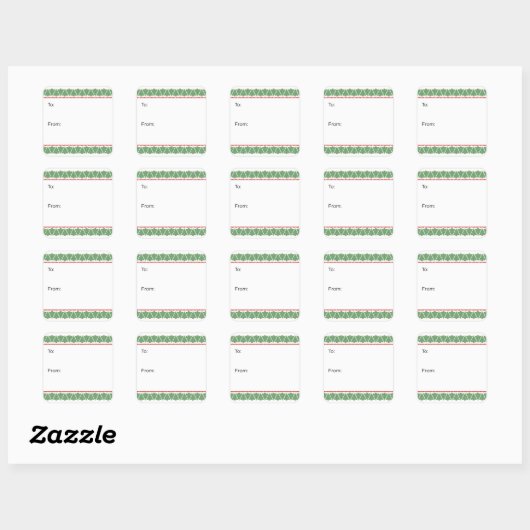 Geometrische boog kerstboom sticker (Vel)