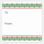 Geometrische boog kerstboom sticker (Voorkant)