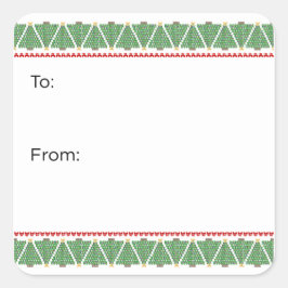 Geometrische boog kerstboom sticker