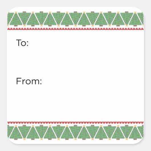 Geometrische boog kerstboom sticker (Voorkant)
