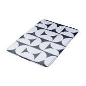 Geometrische Boogprint Badmat – Navy & Witte Moder (Gekanteld)