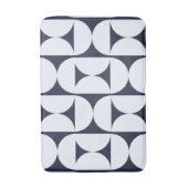 Geometrische Boogprint Badmat – Navy & Witte Moder (Voorkant Verticaal)