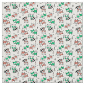 Geometrische bosdierentuin stof (Swatch)