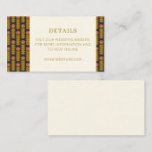 Geometrische Botanische Gouden Marine Trouwwebsite Informatiekaartje (Voorkant / Achterkant)