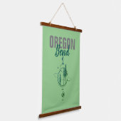 Geometrische boten en bomen met buikoregon hangend wandkleed (Gebogen)