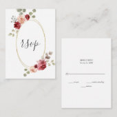 Geometrische Bourgogne bloeding Eucalyptus Weddens Informatiekaartje (Voorkant / Achterkant)