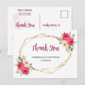 Geometrische Bourgogne Boho Floral Weddenschap Dan Briefkaart (Voorkant / Achterkant)