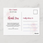 Geometrische Bourgogne Boho Floral Weddenschap Dan Briefkaart (Achterkant)