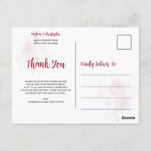 Geometrische Bourgogne Boho Floral Weddenschap Dan Briefkaart (Achterkant)