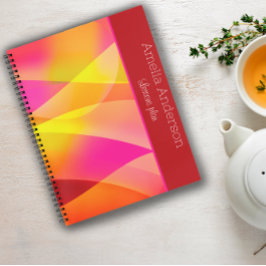 Geometrische Bourgogne Teacher Planner naam Notitieboek