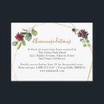 Geometrische Bourgognige marinesector Informatiekaartje<br><div class="desc">Deze aanpasbare Accommodations-kaart is ontworpen om te coördineren met ons Rustic Burgundy Navy Blooms-collectie, is uitgerust met eucalyptusbladeren van de waterverf en delicate bloemstukken van de boer en de marine, en is voorzien van een trendy scriptlettertype in goud en een klastig serif lettertype in het zwart. Om geavanceerde veranderingen aan...</div>