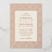 Geometrische bruiloft folie uitnodiging (Voorkant)