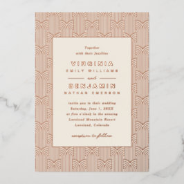 Geometrische bruiloft folie uitnodiging