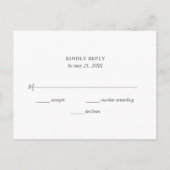 Geometrische bruiloft RSVP met burgundy bloem en e Uitnodiging Briefkaart (Achterkant)