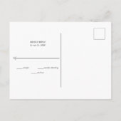 Geometrische bruiloft RSVP met burgundy bloem en e Uitnodiging Briefkaart (Achterkant)