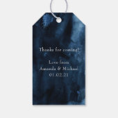 Geometrische bruiloft van de marine en Blush Water Cadeaulabel (Achterkant)