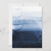 Geometrische bruiloft van de marine en Blush Water Save The Date (Achterkant)