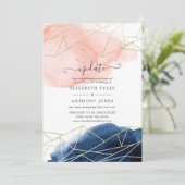 Geometrische bruiloft van de Waterverf van de mari Kaart (Staand voorkant)