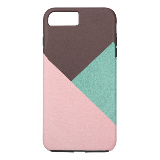 Geometrische bruin en roze, speciaal gepersonalise Case-Mate iPhone case (Achterkant)