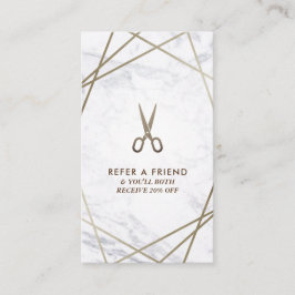 Geometrische bruin-schaar marmer-haar Verticaal Visitekaartje