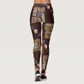 Geometrische bruine etnische tribale achtergrond leggings (Achterkant)