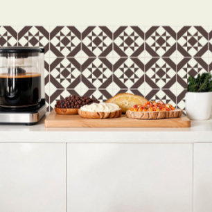 Geometrische bruine tegel vloerinspiratie tegeltje