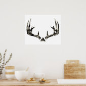 Geometrische Buck Antler Waterverf Poster (Keuken)