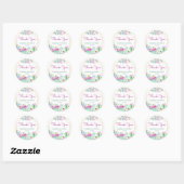 Geometrische cactus succulent bruiloft dank u ronde sticker (Vel)