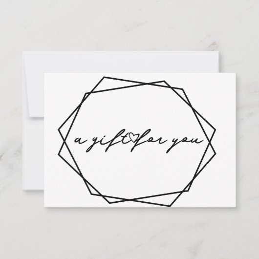 Geometrische cadeaubonkaart voor schoonheidssalon kaart (Voorkant)