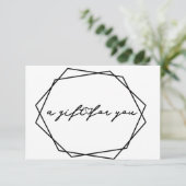 Geometrische cadeaubonkaart voor schoonheidssalon kaart (Staand voorkant)