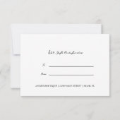 Geometrische cadeaubonkaart voor schoonheidssalon kaart (Achterkant)