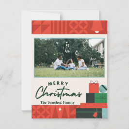 Geometrische Cadeaus "Merry Christmas" Kaart 1 Fot